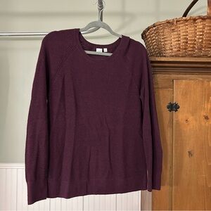Gap Women's Purple Sweater with Split Hem